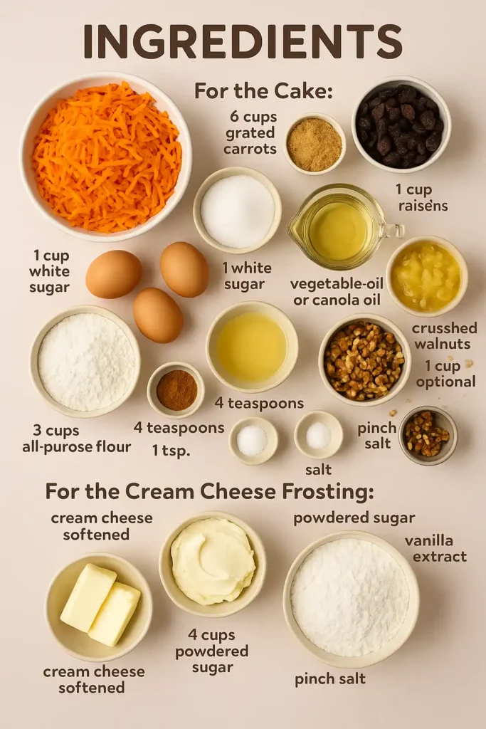 Most Delicious Carrot Cake Recipe – Moist, Sweet, and Easy 3 Ingredients For Carrot Cake Recipe