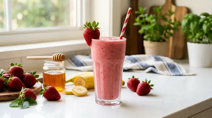 Strawberry Smoothie Recipe | Low Calorie Smoothies 1 Strawberry Smoothie Recipe